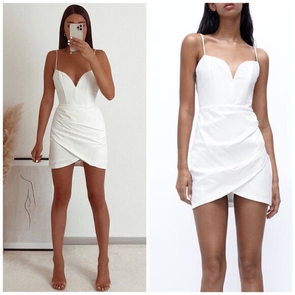 Zara Linen Blend Dress New - Picture 1 of 9